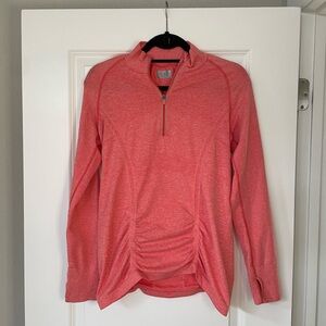 Athleta Coral Quarter-Zip Pullover